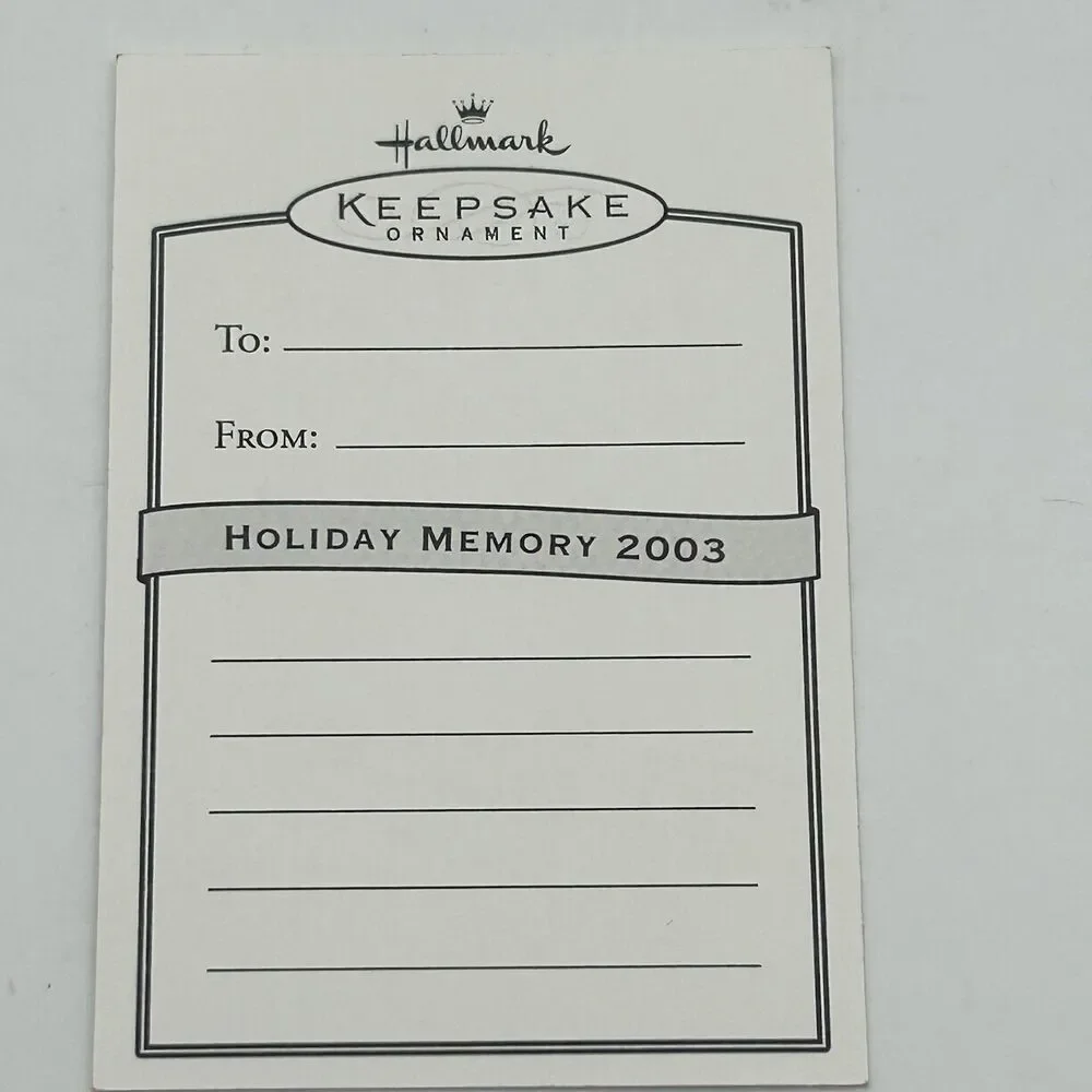 Hallmark Keepsake Ornament Christmas DAD Penguin with Stocking Candy Cane 2003